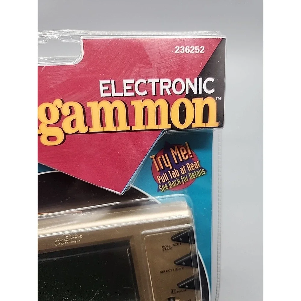 Vintage Electronic Handheld Backgammon Game MGA Entertainment 1999 1-2 Players